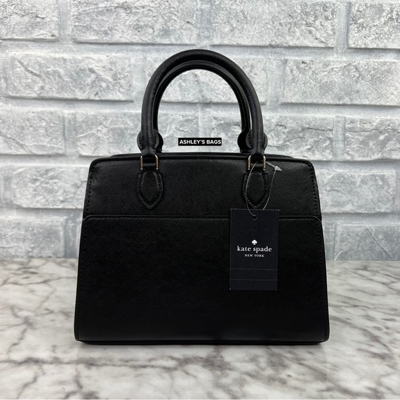 Kate Spade Madison Small Satchel Crossbody In Black - Picture 4 of 11